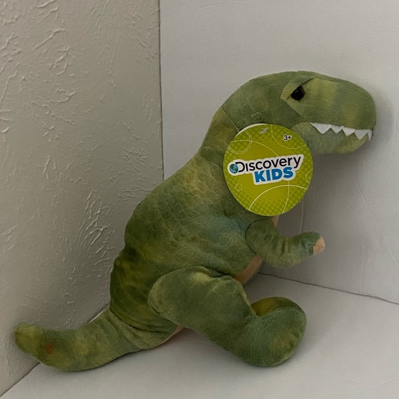 Discovery Toys Roaring Dinosaur T Rex Tyrannosaurus Green Stuffed Animal Plush - Picture 1 of 9